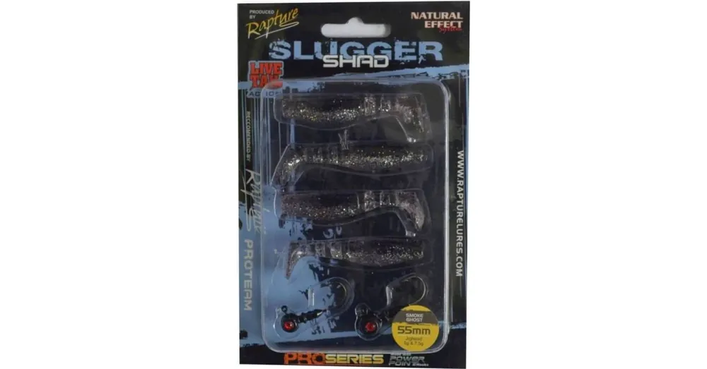 Bestseller Rapture Slugger Shad Set 55 Smoke Ghost 4+2db/csg, műcsali szett