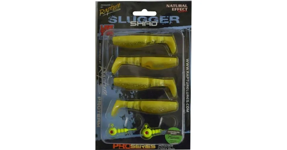 Rapture Slugger Shad Set 75 Chartreuse Ghost 4+2db/csg, műcsali szett Veilige Betaling