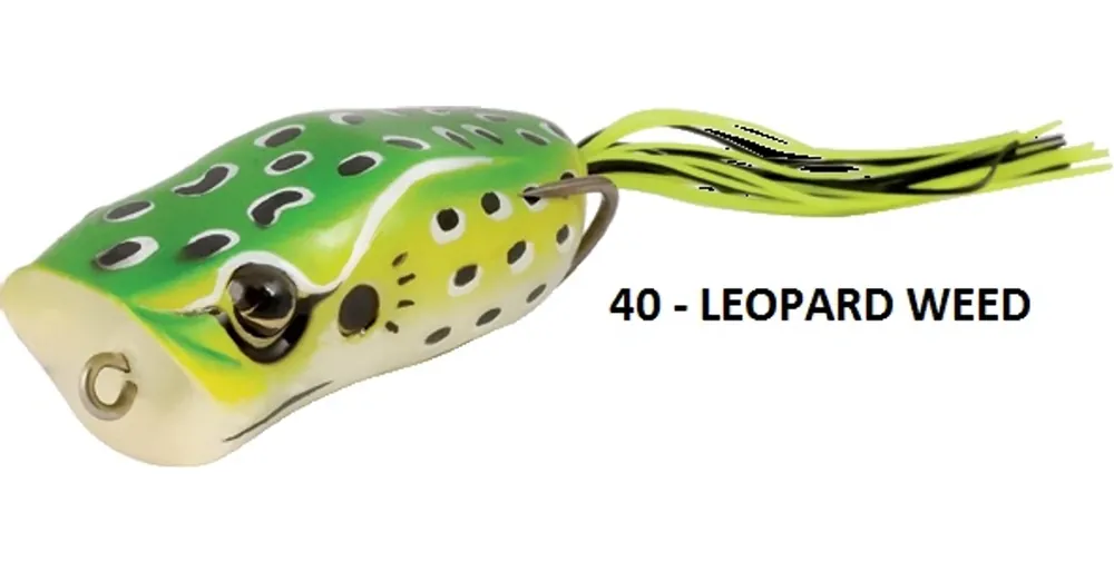 Rapture Popper Frog 60mm 1/2Oz(15g) Leop. Weed, gumibéka Express Levering