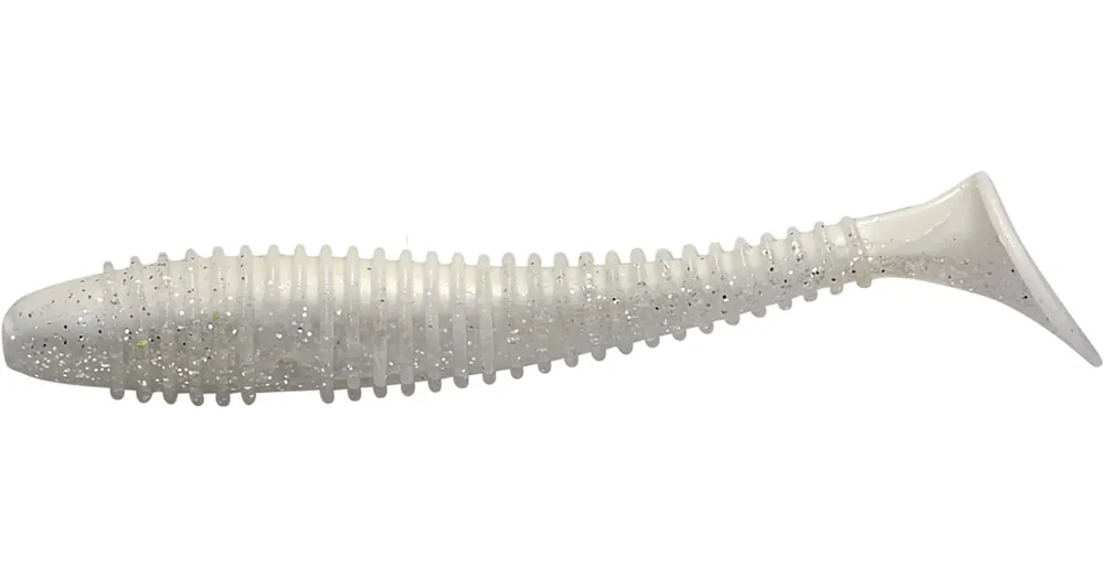 Betrouwbaar Rapture Ribbed Swing Shad 4cm white ghost 14db plasztik csali
