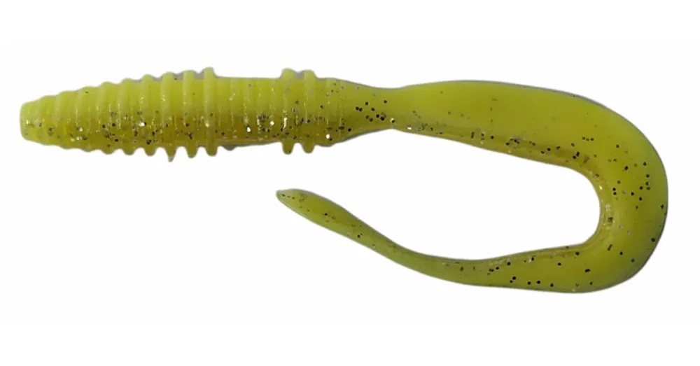 Lage Prijs Rapture Mad Worm 10cm Chartreuse ghost 10db plasztik csali