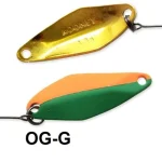 Nories Masukuroto Rooney 29mm 1.8g 045 kanál villantó (Orange-Grün / Gold) Lage Kosten