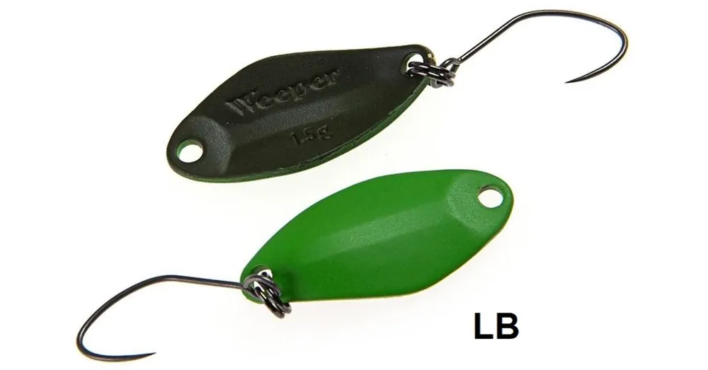 Aanbieding Nories Masukuroto Weeper 25mm 2.1g 006 kanál villantó (Lime / Schwarz)