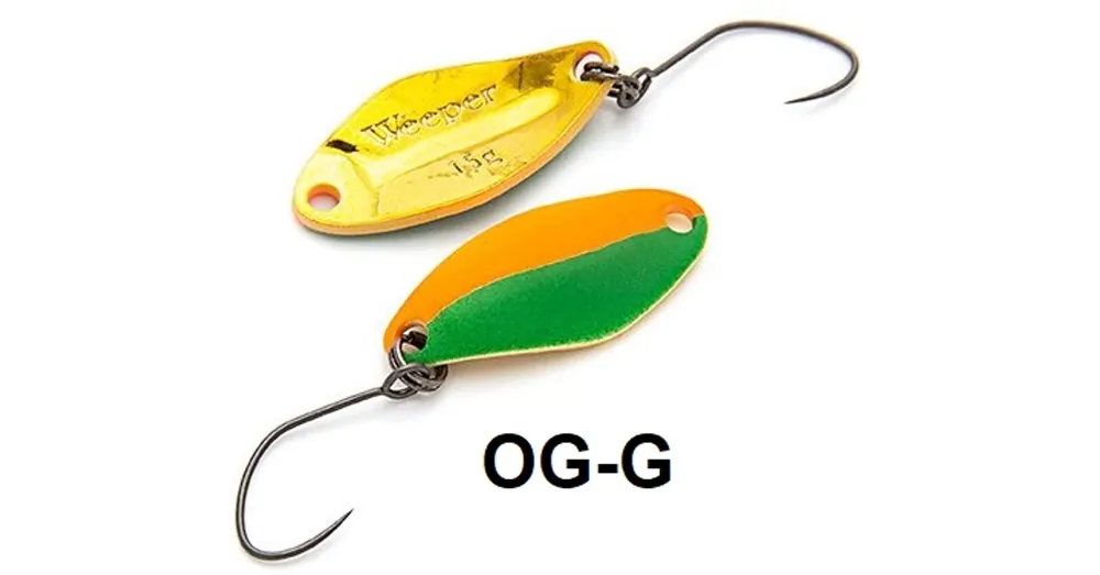Nories Masukuroto Weeper 23mm 1.5g 045 kanál villantó (Orange-Grün / Gold) Hoge Kwaliteit