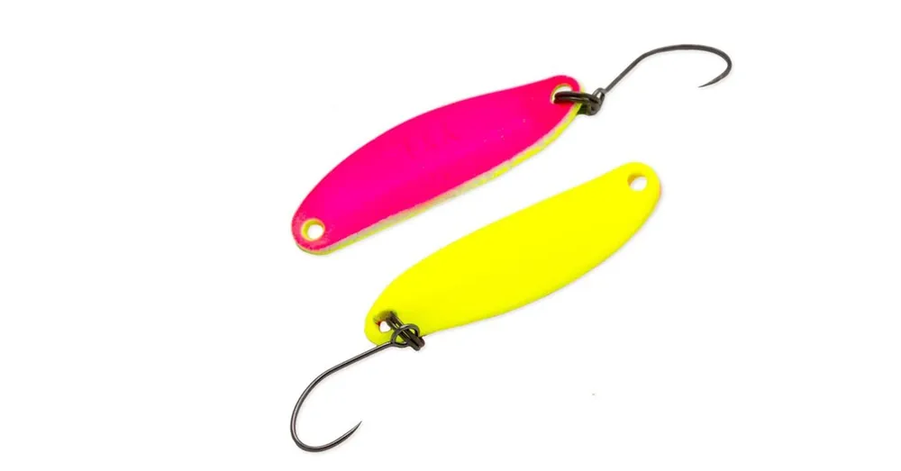 Nories Masukuroto 39mm 3.7g LD 002 kanál villantó (Fluo-Gelb / Pink) Alleen Vandaag