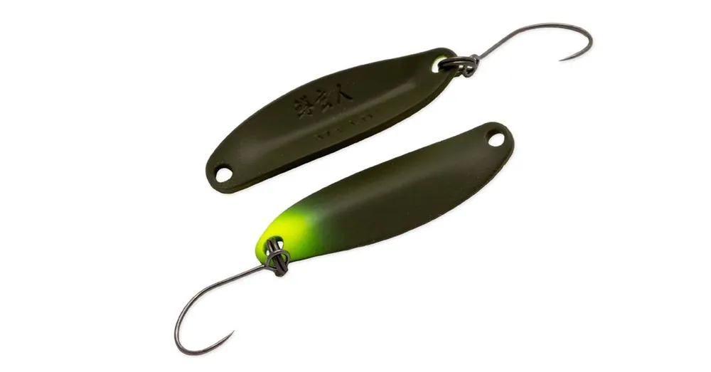 Superprijs Nories Masukuroto 39mm 3.7g LD 023 kanál villantó (Oliv Chartreuse / Oliv)