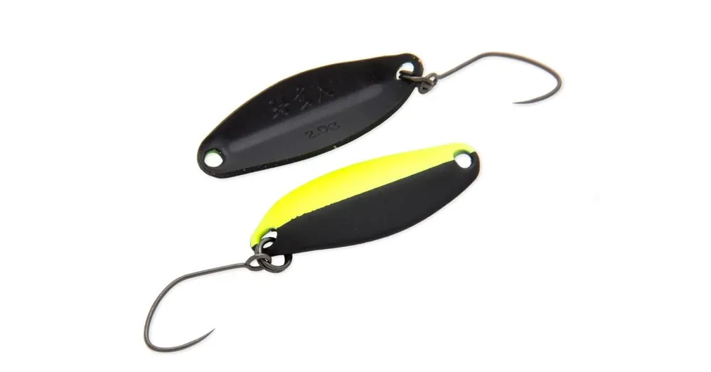Finale Uitverkoop Nories Masukuroto 34mm 2.9g 022 kanál villantó (Fluo-Gelb / Schwarz)