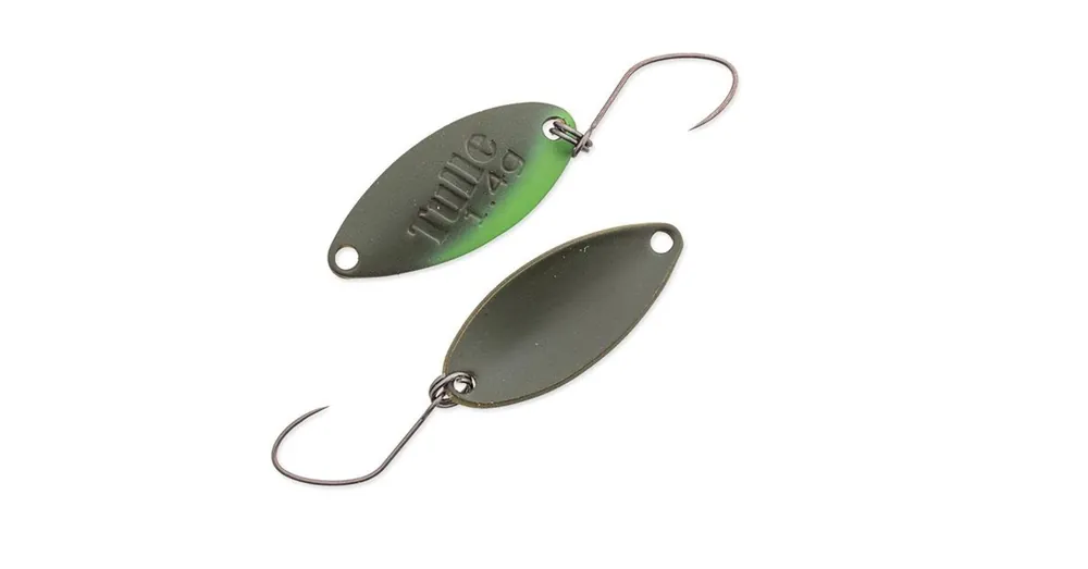 Nories Masukuroto Tulle 24mm 1.4g 095 kanál villantó (Olive Lime) Flitsaanbieding