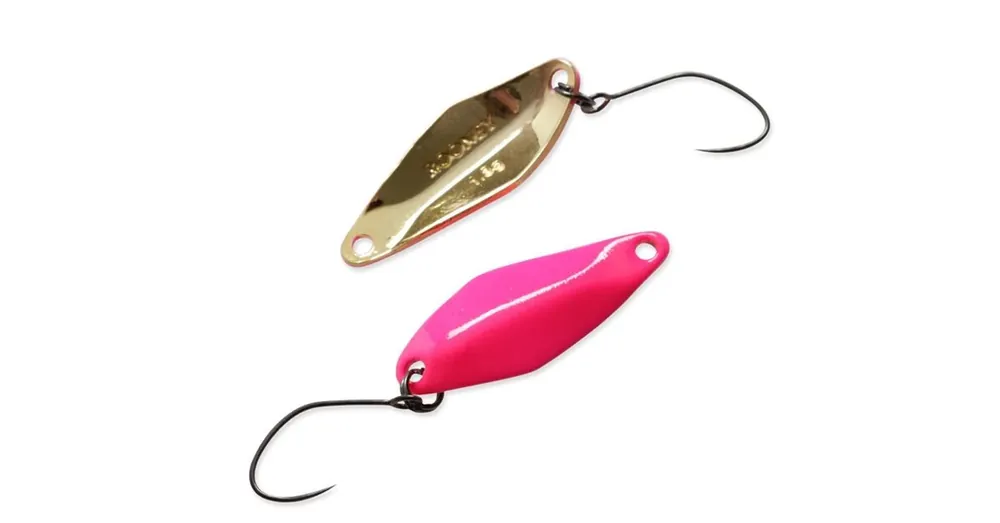 Nories Masukuroto Rooney 28,5mm 1.5g 034 kanál villantó (Fluo-Pink / Gold) Meest Verkocht