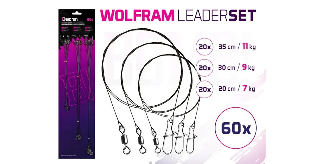 Koop Online Delphin BOMB! volfrám előke karabinerrel 60x szett