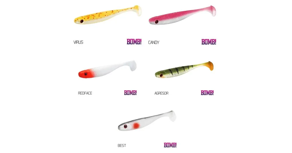 Delphin Bomb Rippa 100mm gumihal mix 5db Exclusieve Aanbieding