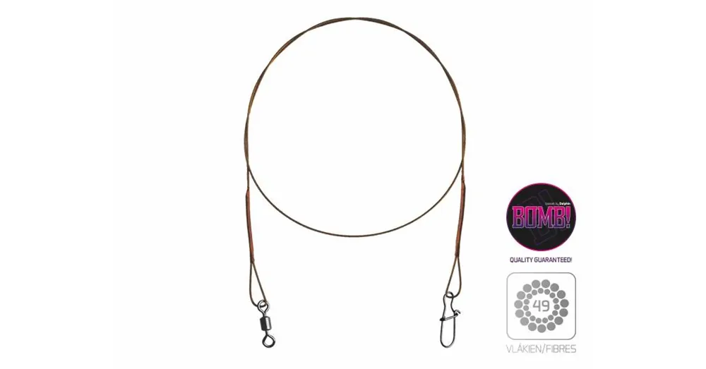 Delphin Bomb 49 szálas sodrott acélhuzal forgóval és kapoccsal 20cm 5 2db Fabrieksprijs