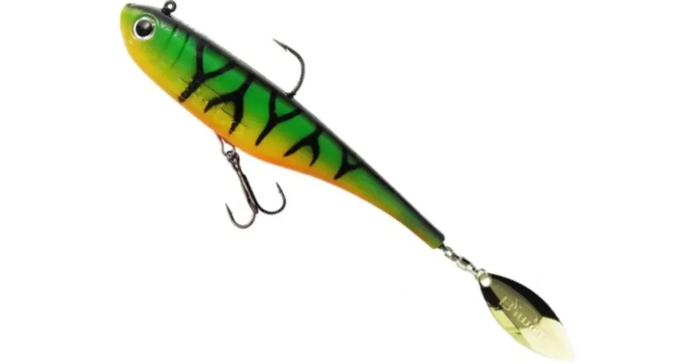 Merkproduct Biwaa Divinator Medium 18cm 35g 12 Fire Tiger spinnertail