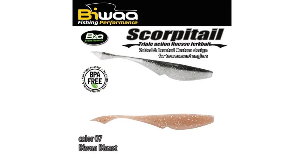 Fabrieksprijs Biwaa Scorpitail 5" 13cm 07 Biwaa Blaast gumihal 6db/csg