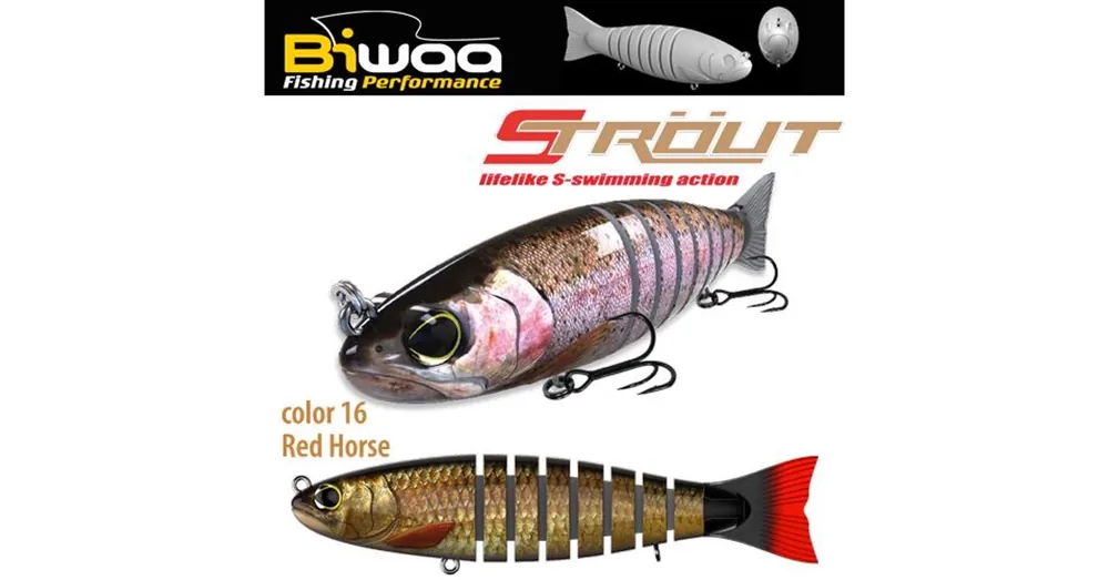 Weekendaanbieding Biwaa Swimbait Strout 5,5" 14cm 29g 16 Red Horse wobbler