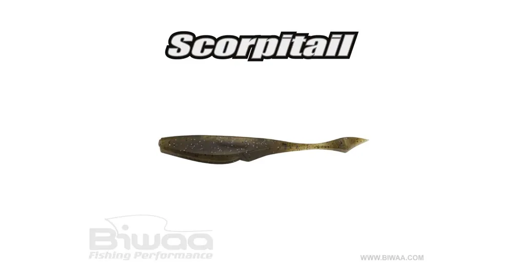 Exclusieve Aanbieding Biwaa Scorpitail 4" 10cm 002 Green Pumpkin gumihal 8db/csg