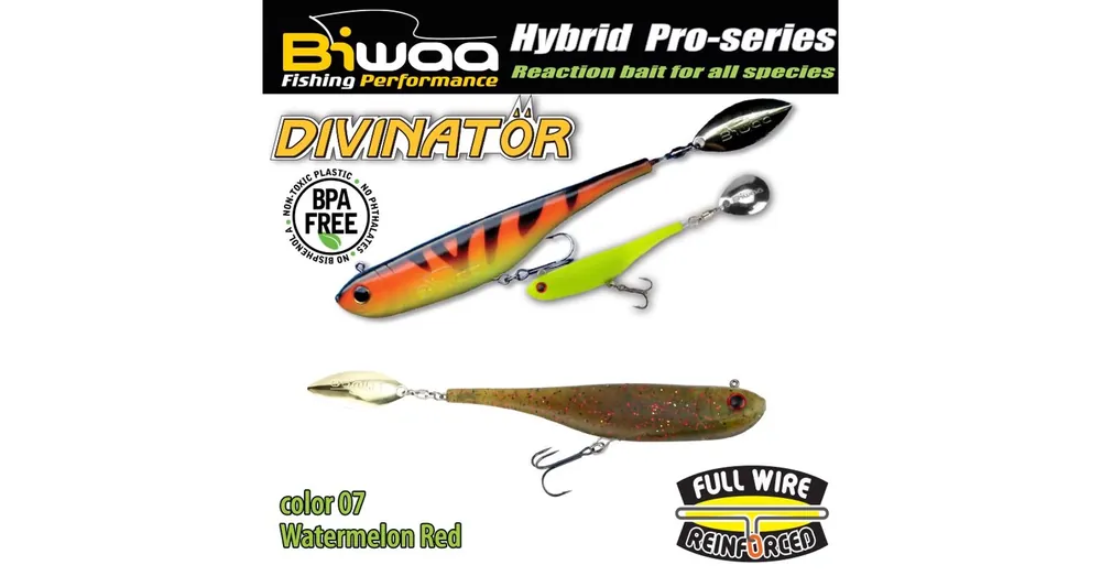 Actieprijs Biwaa Divinator Mini 9,5cm 9g 07 Watermelon Red spinnertail