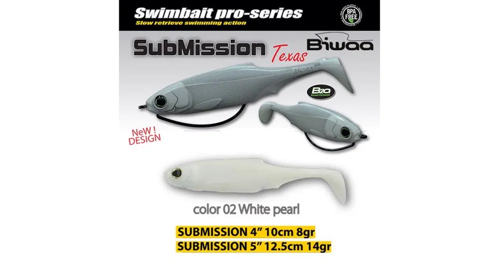 Biwaa Submission 5" 13cm 02 Pearl White gumihal 3db/csg Beste Prijs