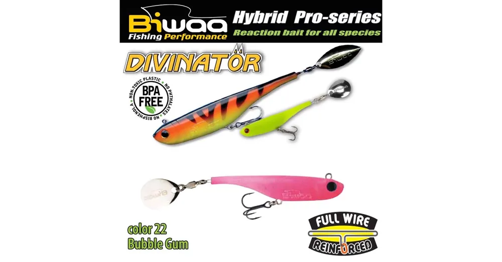 Biwaa Divinator Mini 9,5cm 9g 22 Bubble Gum spinnertail Weekendaanbieding