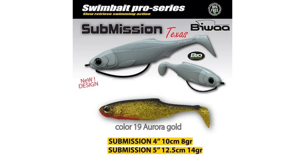 Nu Kopen Biwaa Submission 5" 13cm 19 Aurora Gold gumihal 3db/csg