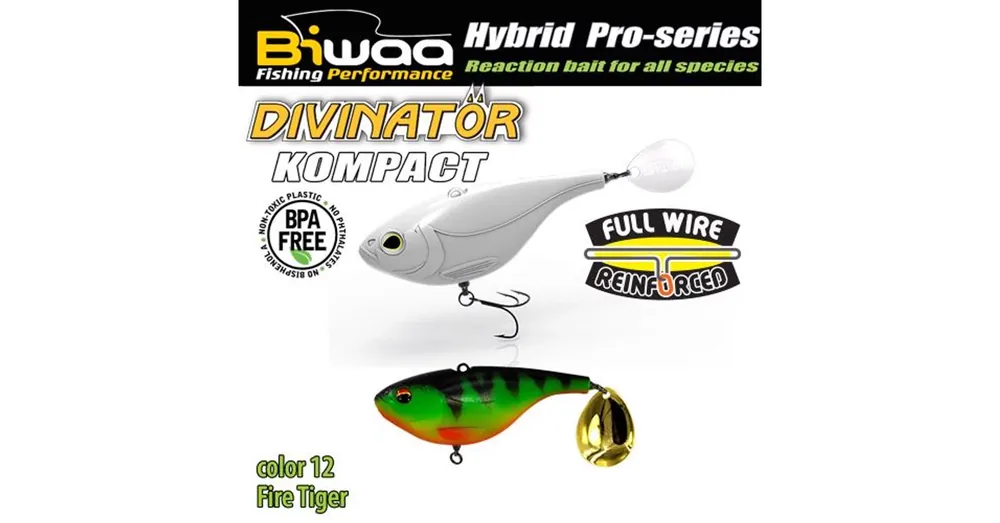 Biwaa Divinator Kompact 50 5cm 20g 12 Fire Tiger spinnertail Op = Op