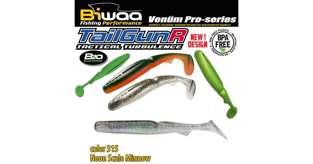 Biwaa TailgunR 4,5" 11,5cm 315 Neon Scale Minnow gumihal 5db/csg Alleen Vandaag