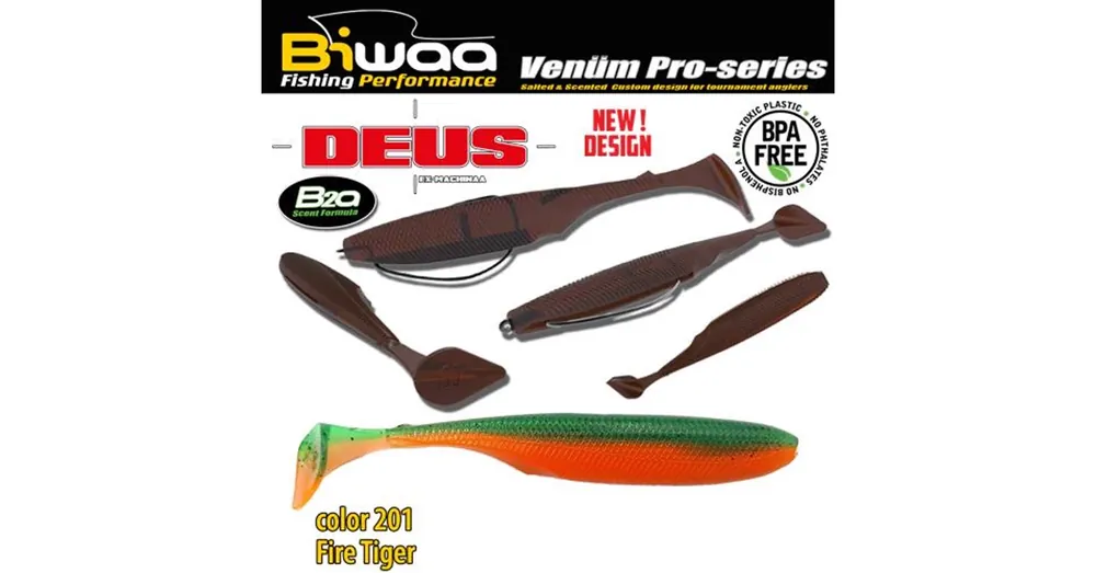 Biwaa Deus 4" 10cm 201 Fire Tiger gumihal 7db/csg Gratis Retour