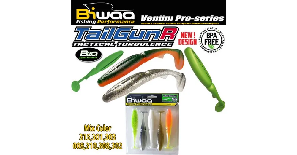 Biwaa TailgunR 3,5" 9cm Mix Color gumihal 7db/csg Fabrieksprijs