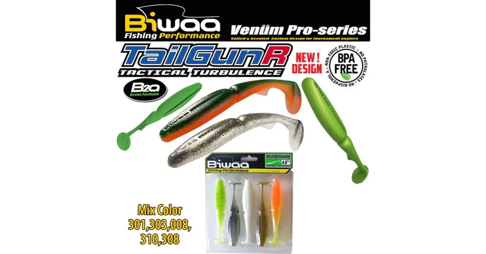Hoge Kwaliteit Biwaa TailgunR 4,5" 11,5cm Mix Color gumihal 5db/csg