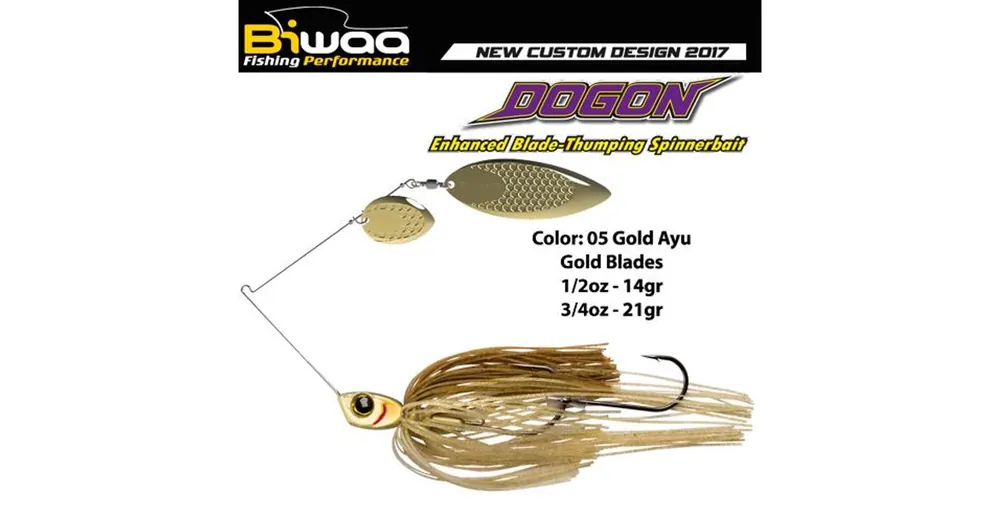 Actieprijs Biwaa Spinnerbait Dogon 1/2oz 14g 05 Gold Ayu-Gold Blades spinnerbait