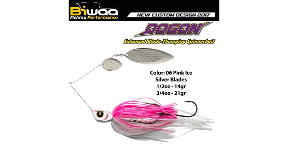 Biwaa Spinnerbait Dogon 1/2oz 14g 06 Pink Ice-Silver Blades spinnerbait Lage Kosten