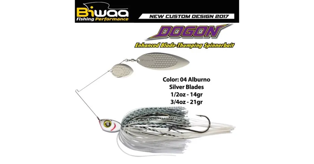Finale Uitverkoop Biwaa Spinnerbait Dogon 3/4oz 21g 04 Alburno-Silver Blades spinnerbait