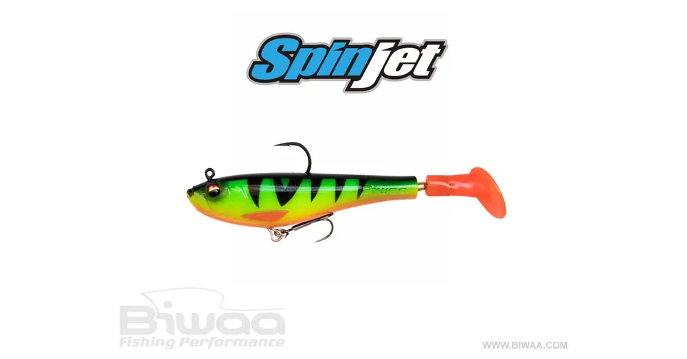 Koop Online Biwaa Spinjet 4" 10cm 18g 12 Fire Tiger swimbait