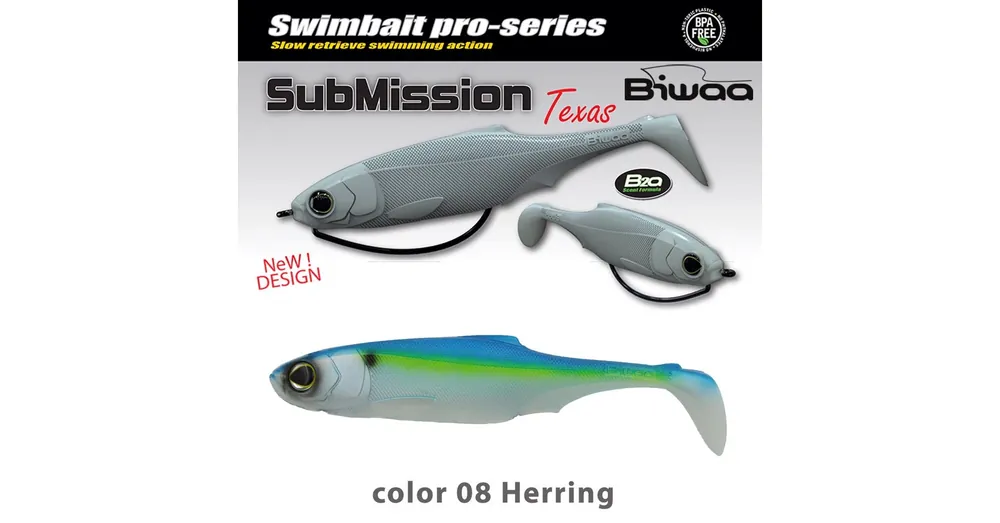 Koop Online Biwaa Submission 4" 10cm 08 Herring gumihal 4db/csg