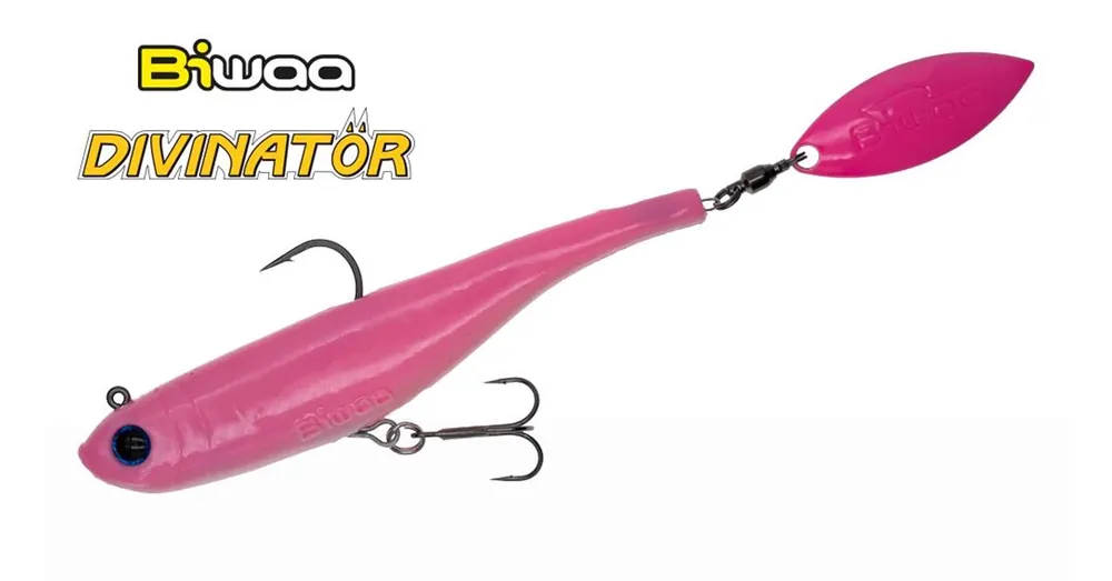 Biwaa Divinator Junior 14cm 22g 101 UV Pink spinnertail Voordeelprijs
