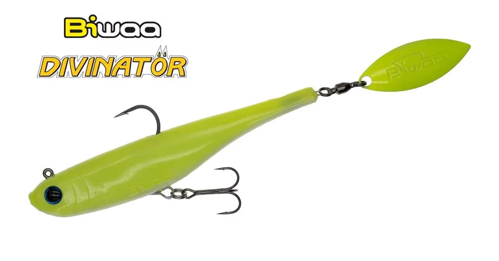 Betaalbaar Biwaa Divinator Junior 14cm 22g 103 UV Green spinnertail