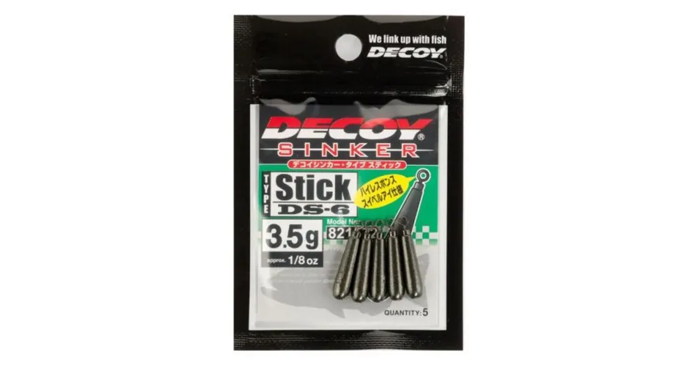 Decoy DS-6 Sinker Type Stick 3,5 gr drop shot ólom 5 db/csg Laatste Versie
