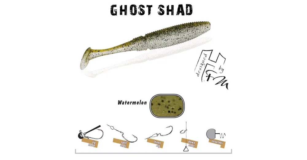 Herakles Ghost Shad 10cm Watermelon gumihal 8 db/csg Laatste Kans