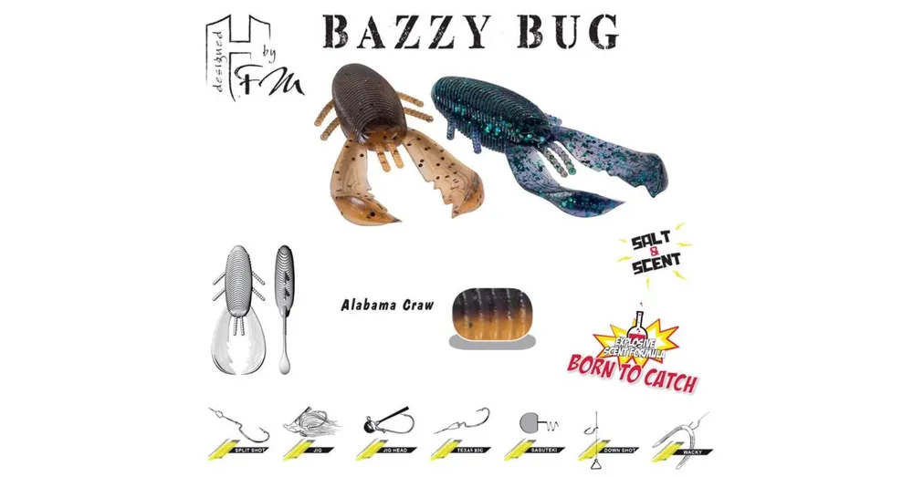 Herakles Bazzy Bug 3,2" 8cm Alabama Craw gumibéka 10 db/csg Express Levering