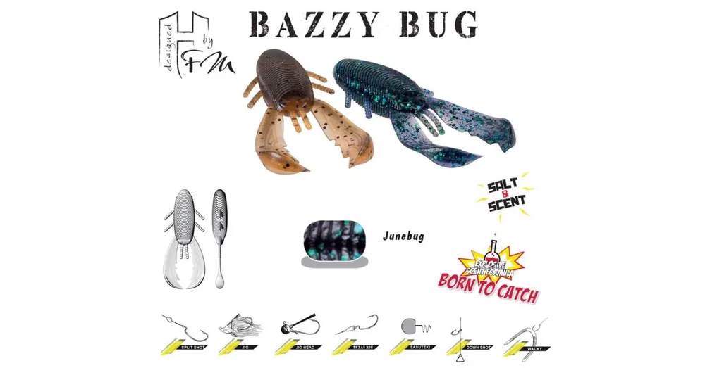 Hete Deal Herakles Bazzy Bug 3,2" 8cm Junebug gumibéka 10 db/csg