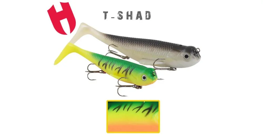 Fabrieksprijs Herakles T-Shad 12cm Fire Tiger gumihal 2 db/csg