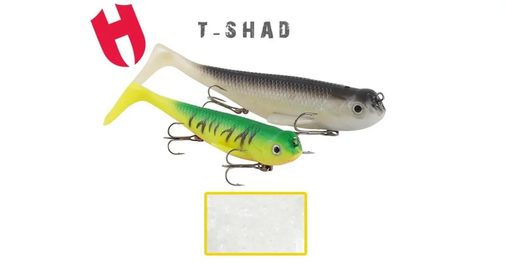 Finale Uitverkoop Herakles T-Shad 12cm Albino White gumihal 2 db/csg