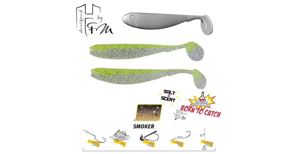 Herakles Benjo R 3,6" 9cm Smoker gumihal 7 db/csg Direct Beschikbaar