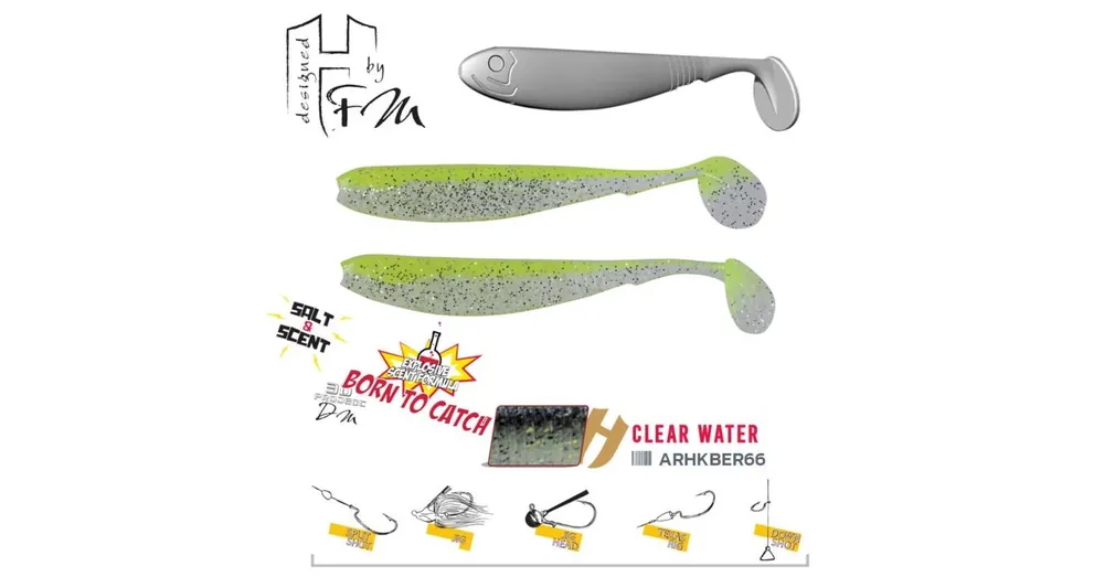 Herakles Benjo R 3,6" 9cm Clear Water gumihal 7 db/csg Weekendaanbieding