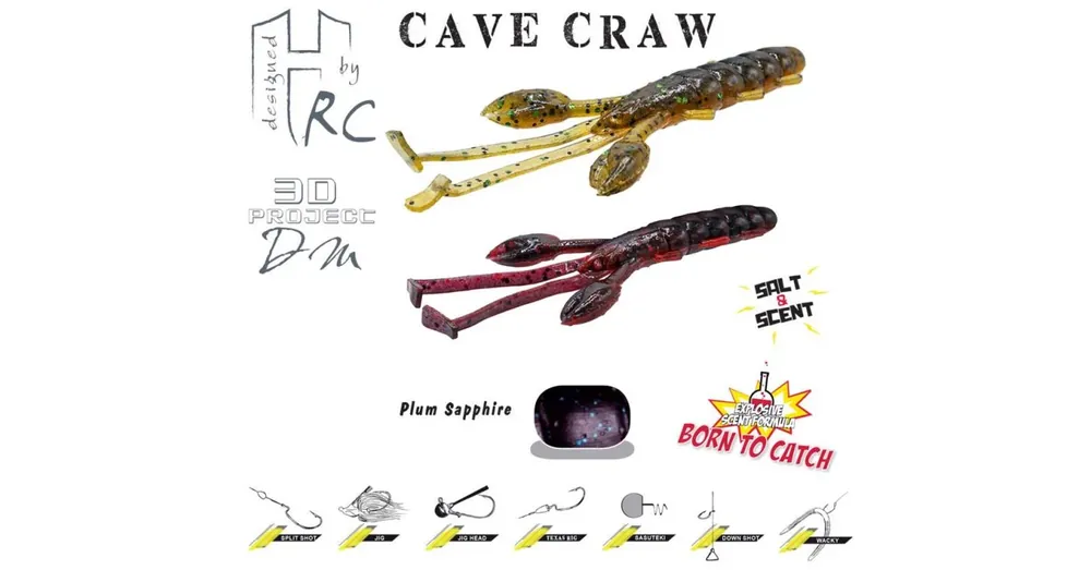Herakles Cave Craw 3,8" 9,6cm Plum Sapphire lágy műcsali 10 db/csg Koop Online