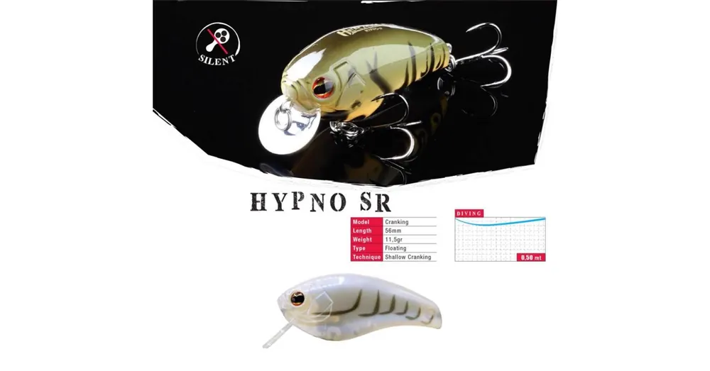 Herakles Hypno-SR F 5,6cm 11,5gr White Craw wobbler Bestseller