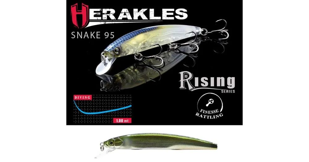 Herakles Snake 95SP 9,5cm 9gr Skeleton Ayu wobbler Op = Op