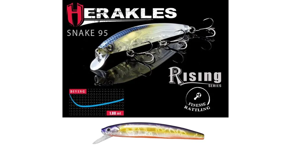 Herakles Snake 95SP 9,5cm 9gr Purple Bait OB wobbler Koopje