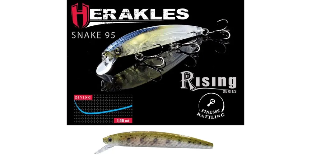 Herakles Snake 95SP 9,5cm 9gr Iridum wobbler Fabrieksprijs