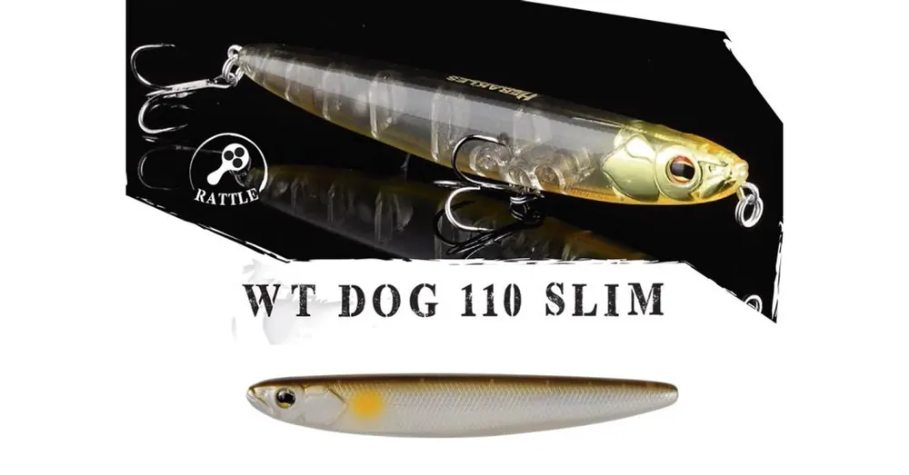 Herakles WT-Dog 110 Slim 11cm 13,5gr Pearl Ayu wobbler Populair